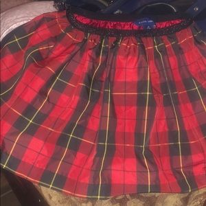 Ralph Lauren skirt shimmery elastic around waist.